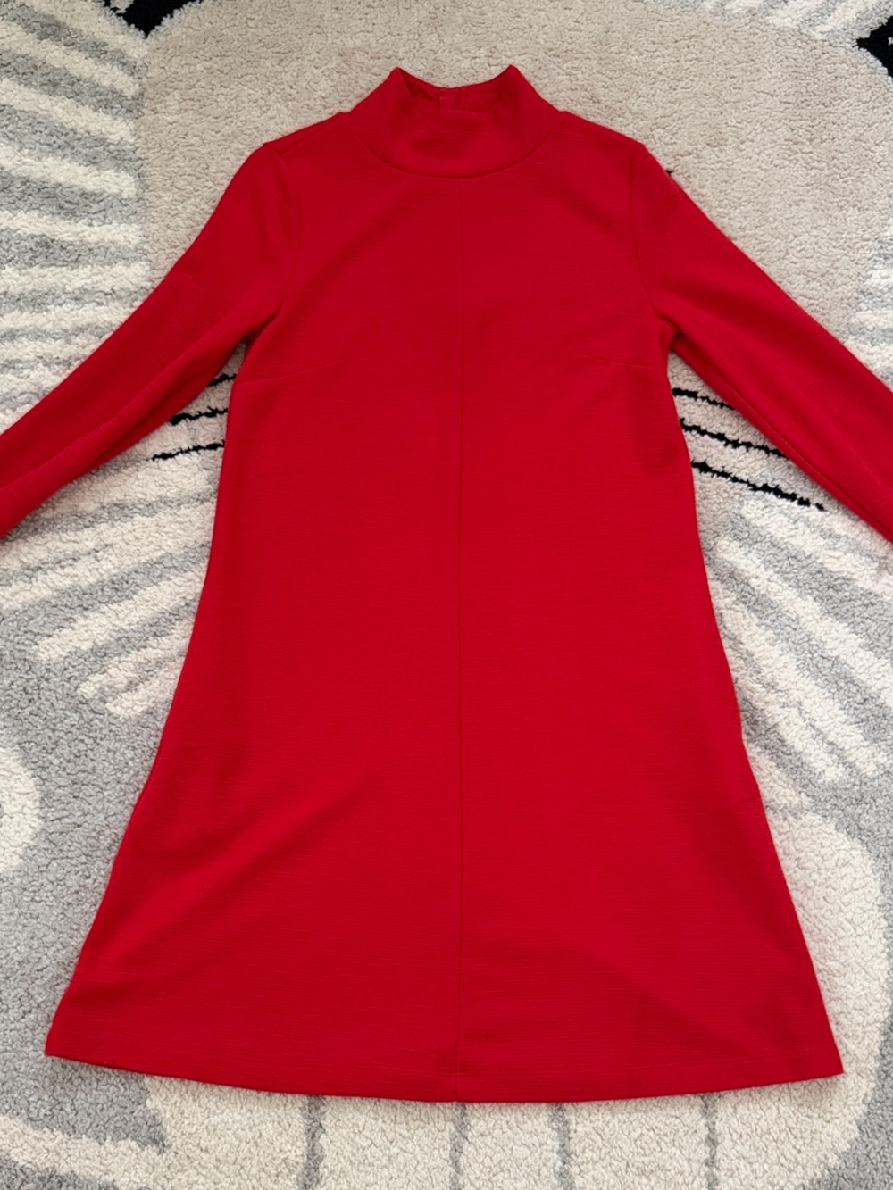 Gap Red Ponte Mock Neck Long Sleeve Shift Mini Dress Size XS